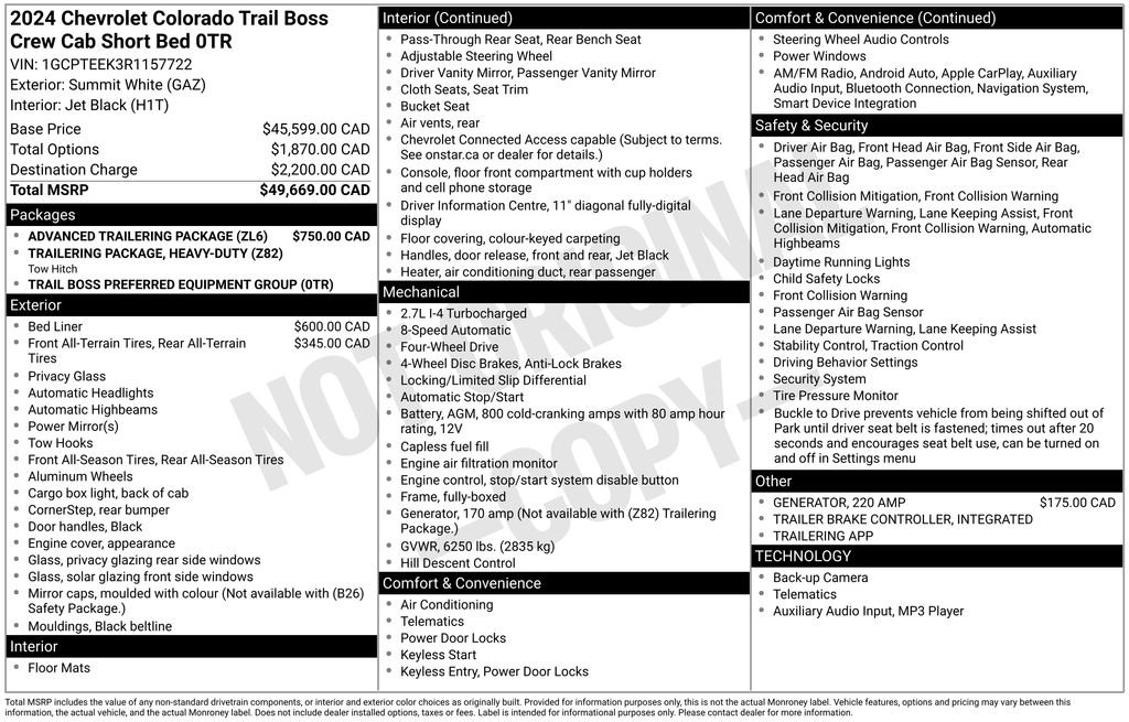 Certified 2024 Chevrolet Colorado Trail Boss w/ Advanced Trailering Package