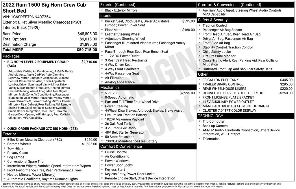 Used 2022 RAM 1500 Big Horn AWD/4WD image 2