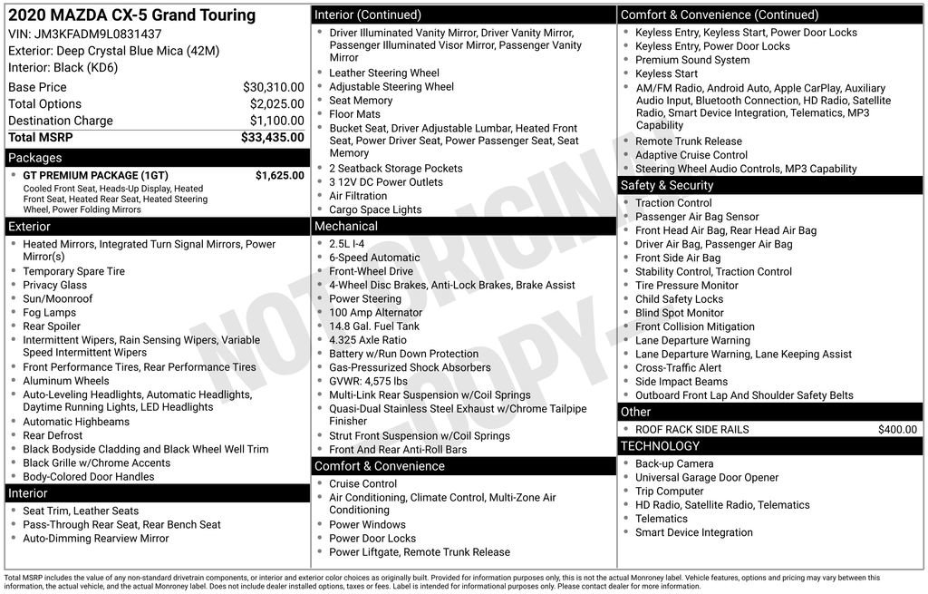 Used 2020 MAZDA CX-5 Grand Touring w/ GT Premium Package image 42