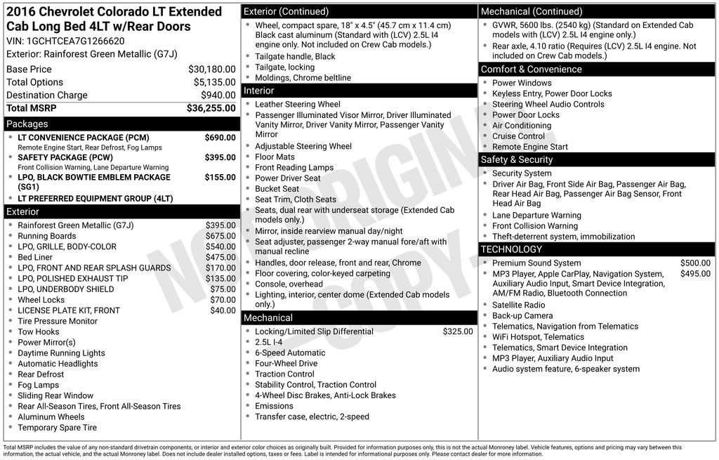 Used 2016 Chevrolet Colorado LT w/ LT Convenience Package image 3