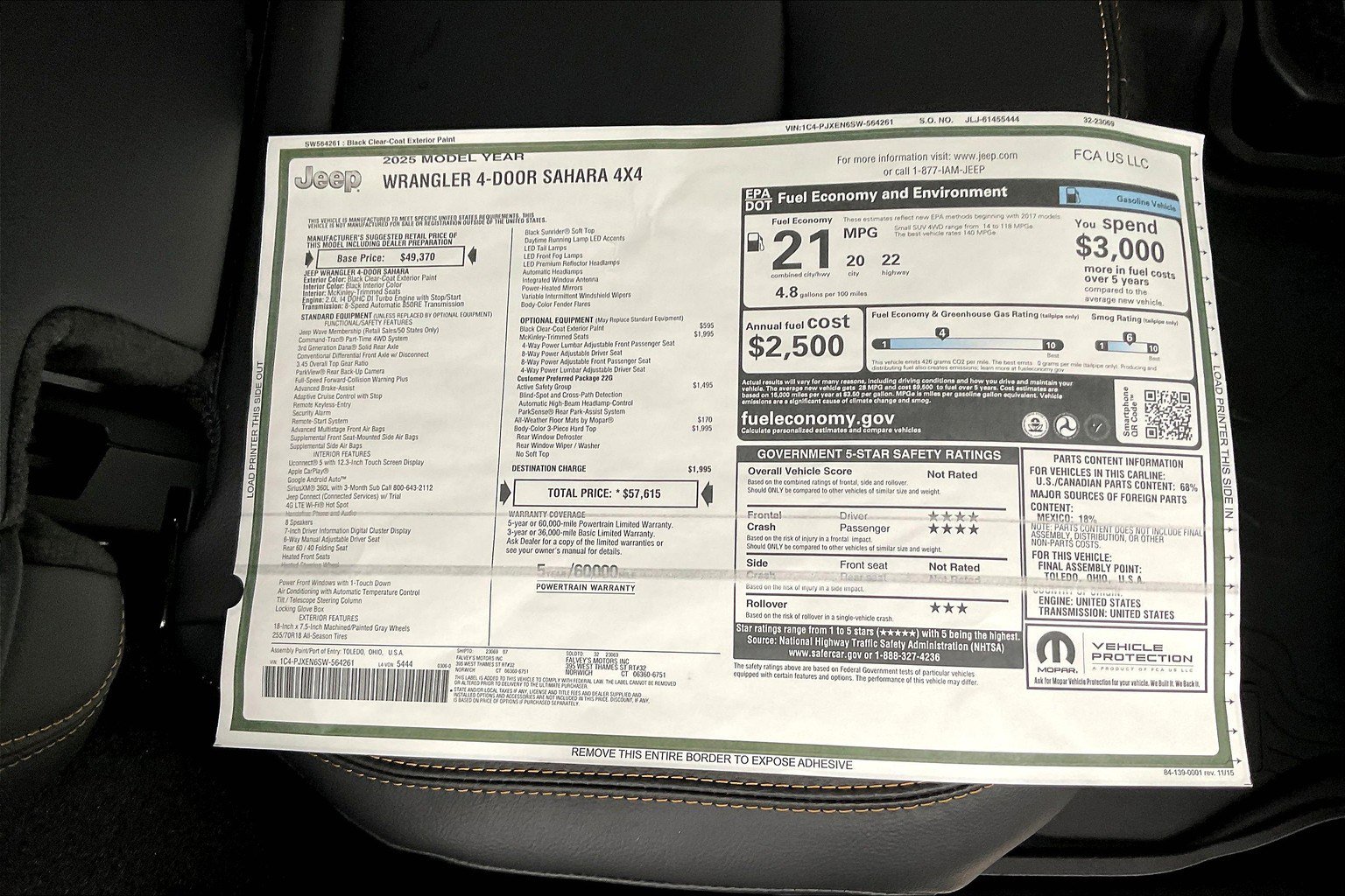 New 2025 Jeep Wrangler Sahara w/ Safety Group image 14