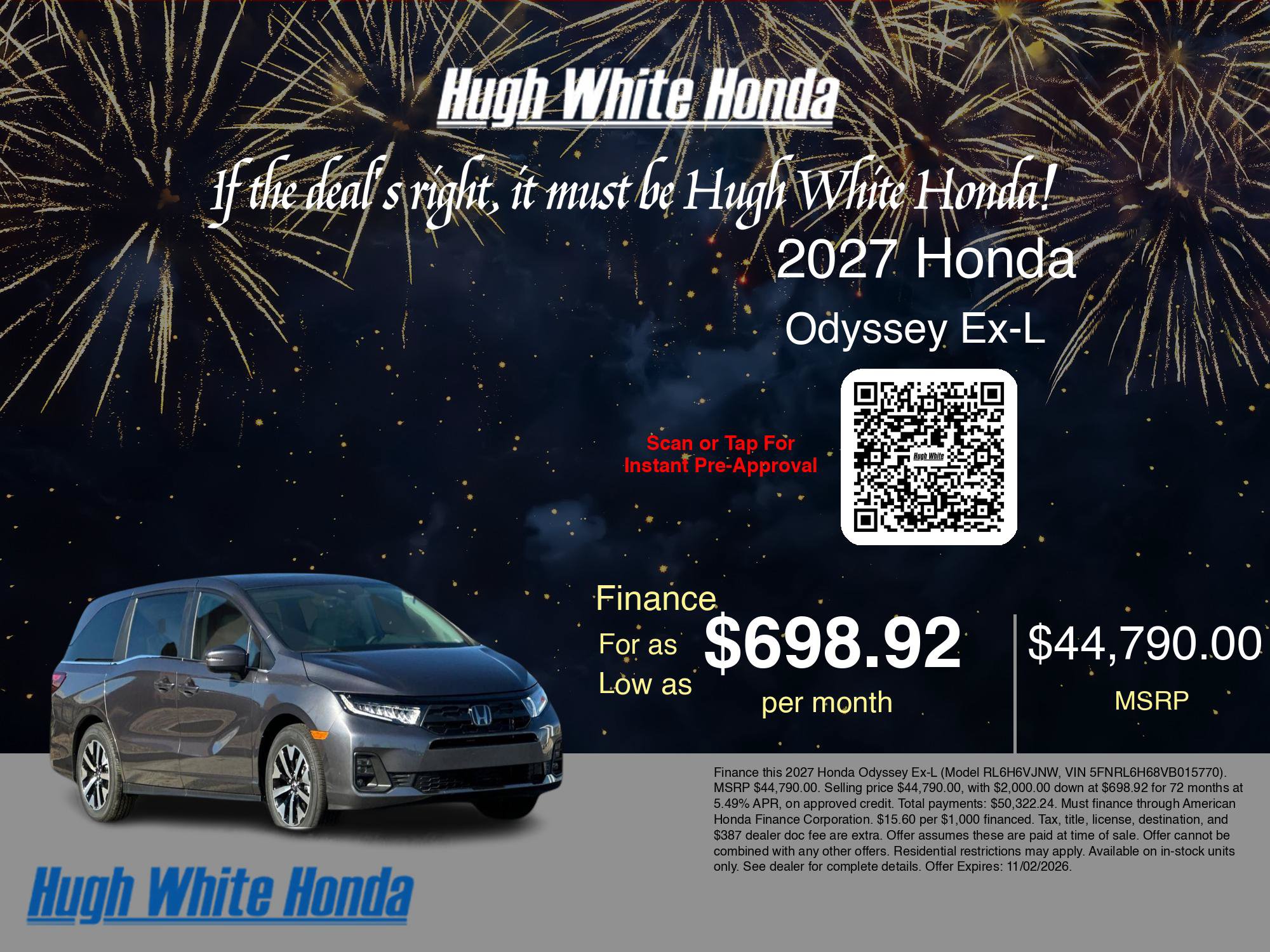 New 2027 Honda Odyssey EX-L image 9