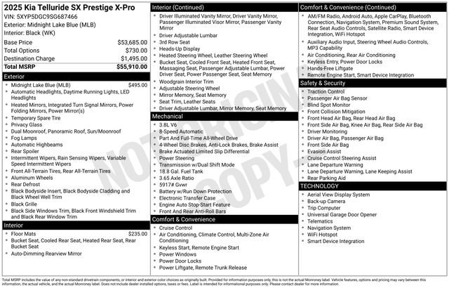 Certified 2025 Kia Telluride SX Prestige X-Pro AWD/4WD image 30