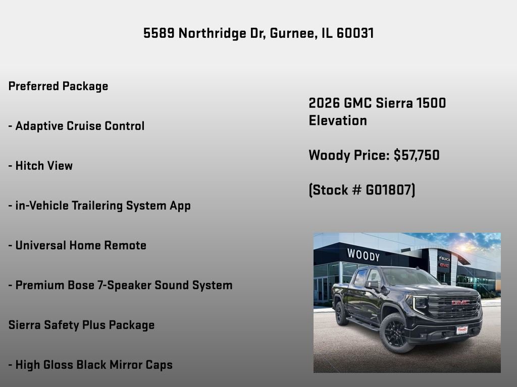 New 2026 GMC Sierra 1500 Elevation w/ Elevation Premium Package AWD/4WD image 37
