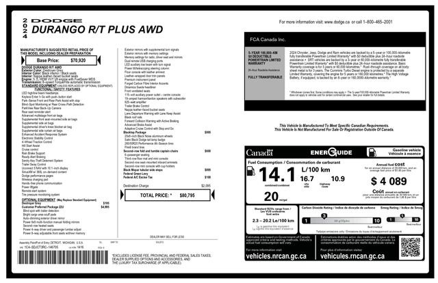 Used 2024 Dodge Durango R/T AWD/4WD image 3