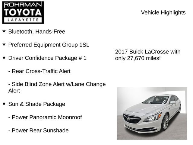 Used 2017 Buick LaCrosse Essence w/ Sun and Shade Package image 8