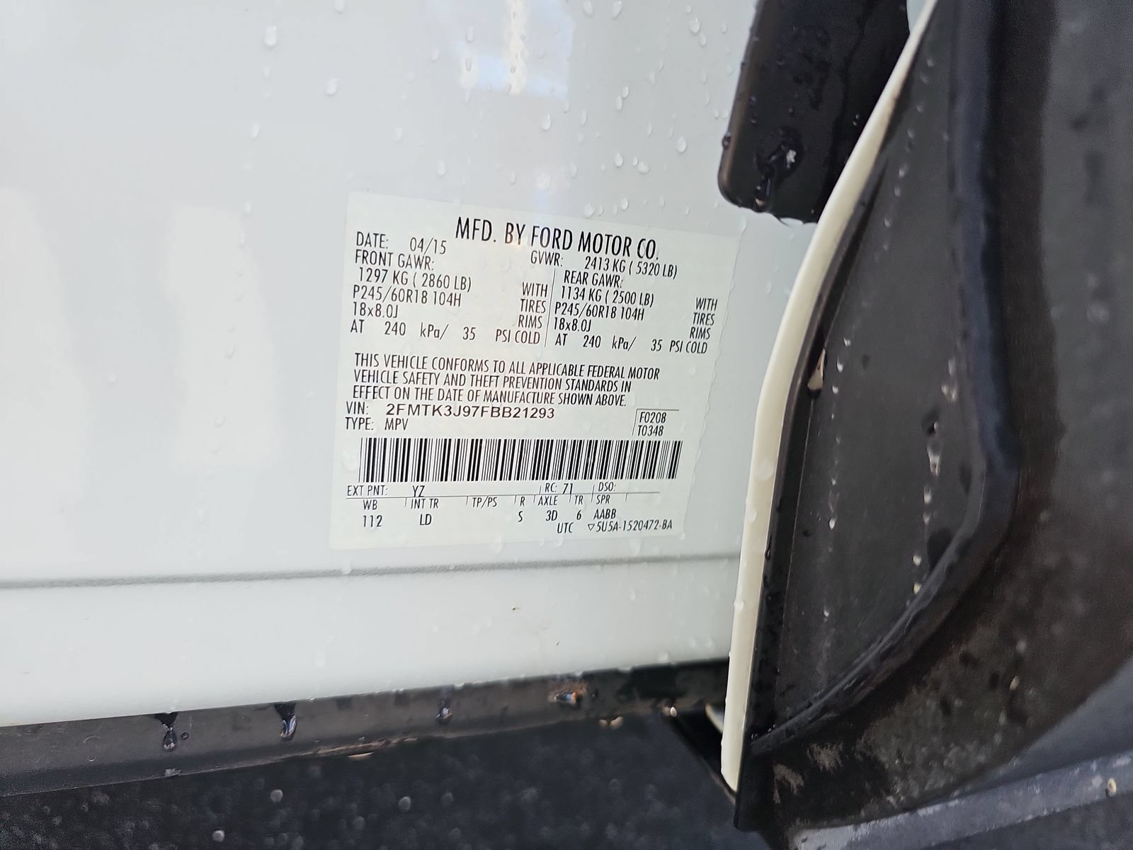 Used 2015 Ford Edge SEL w/ Equipment Group 201A FWD image 15