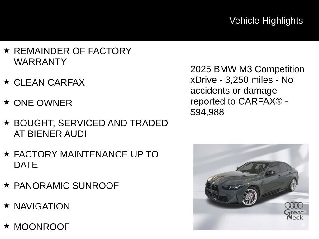 Used 2025 BMW M3 Competition w/ Executive Package image 9