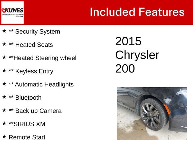 Used 2015 Chrysler 200 S w/ Comfort Group FWD image 4