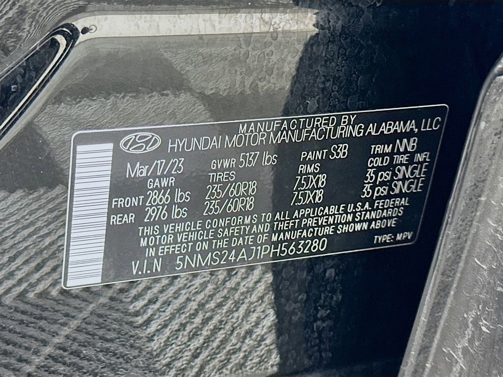 Certified 2023 Hyundai Santa Fe SEL w/ Cargo Package FWD image 33