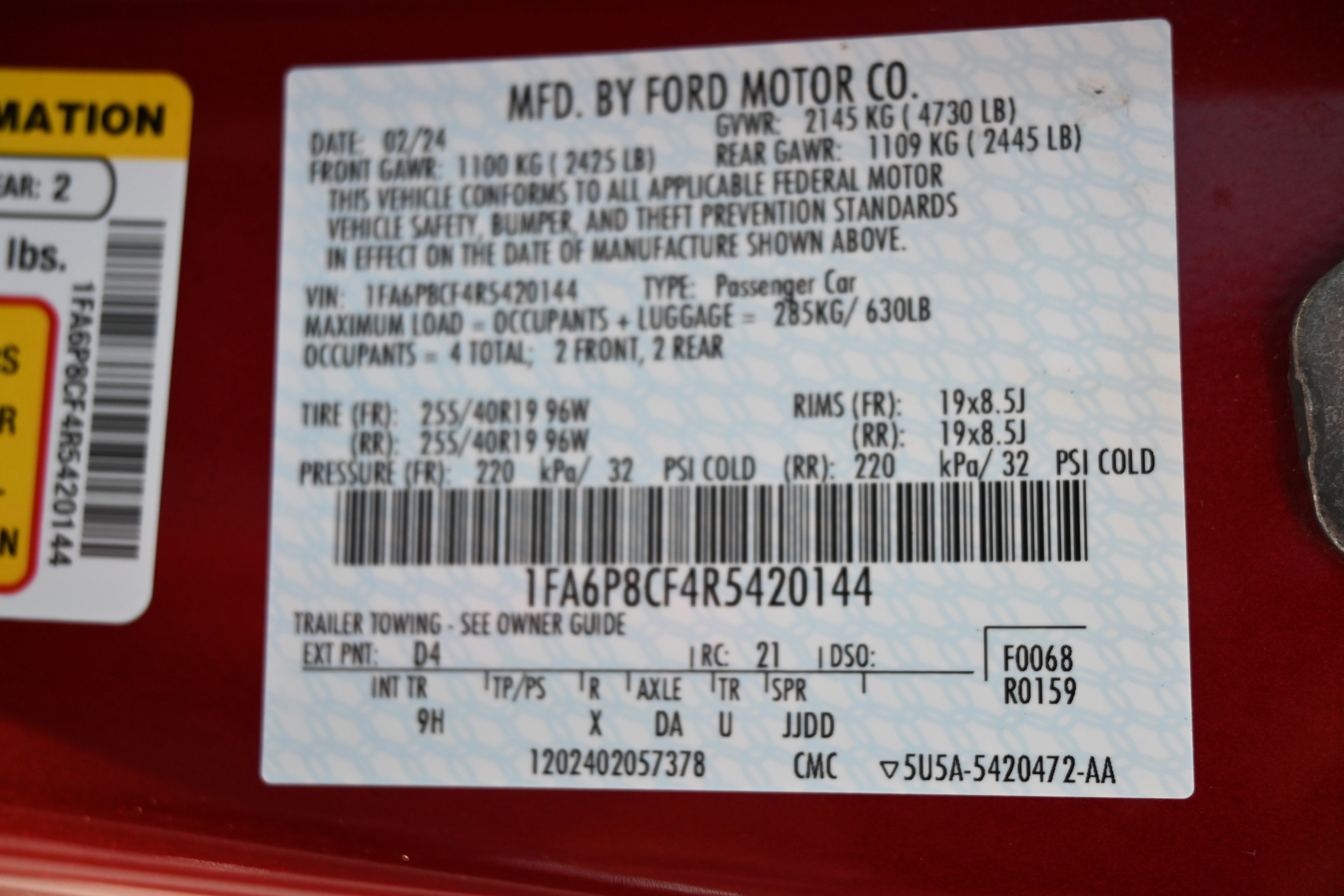 Used 2024 Ford Mustang GT Premium RWD image 36