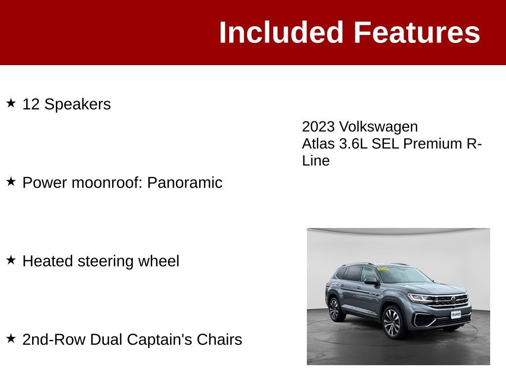 Used 2023 Volkswagen Atlas SEL Premium AWD/4WD image 3