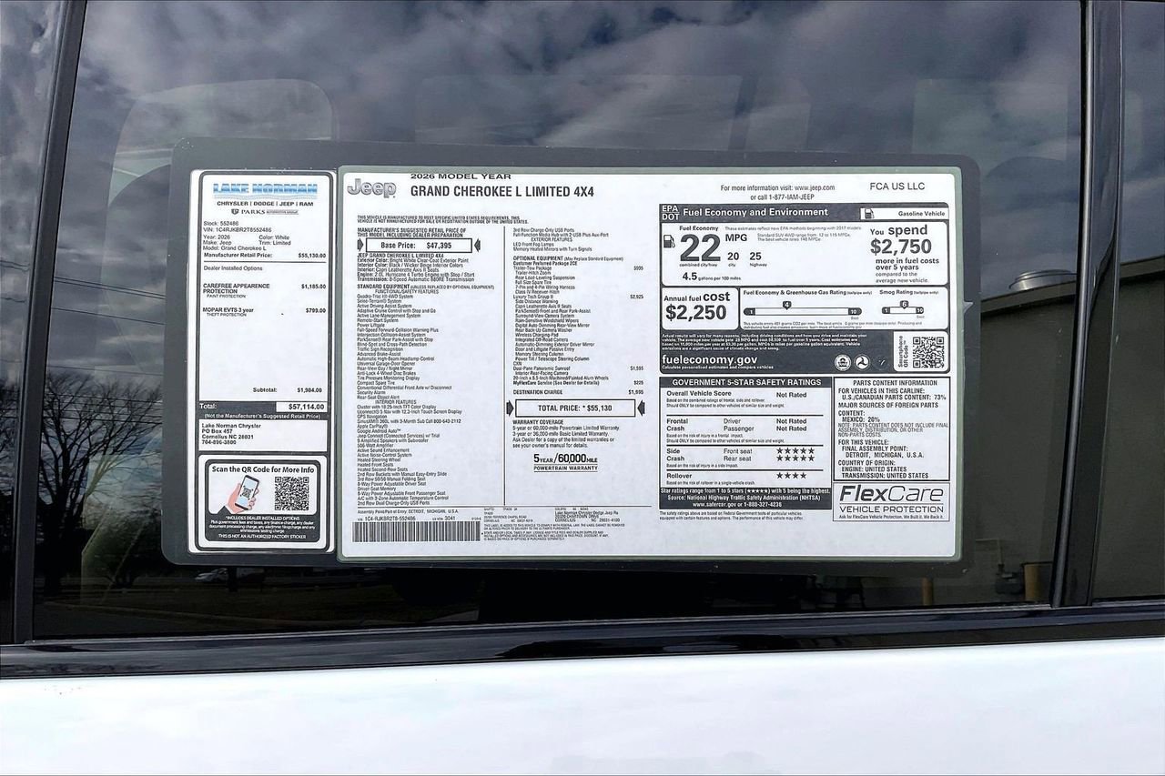 New 2026 Jeep Grand Cherokee L Limited w/ Luxury Tech Group II AWD/4WD image 41