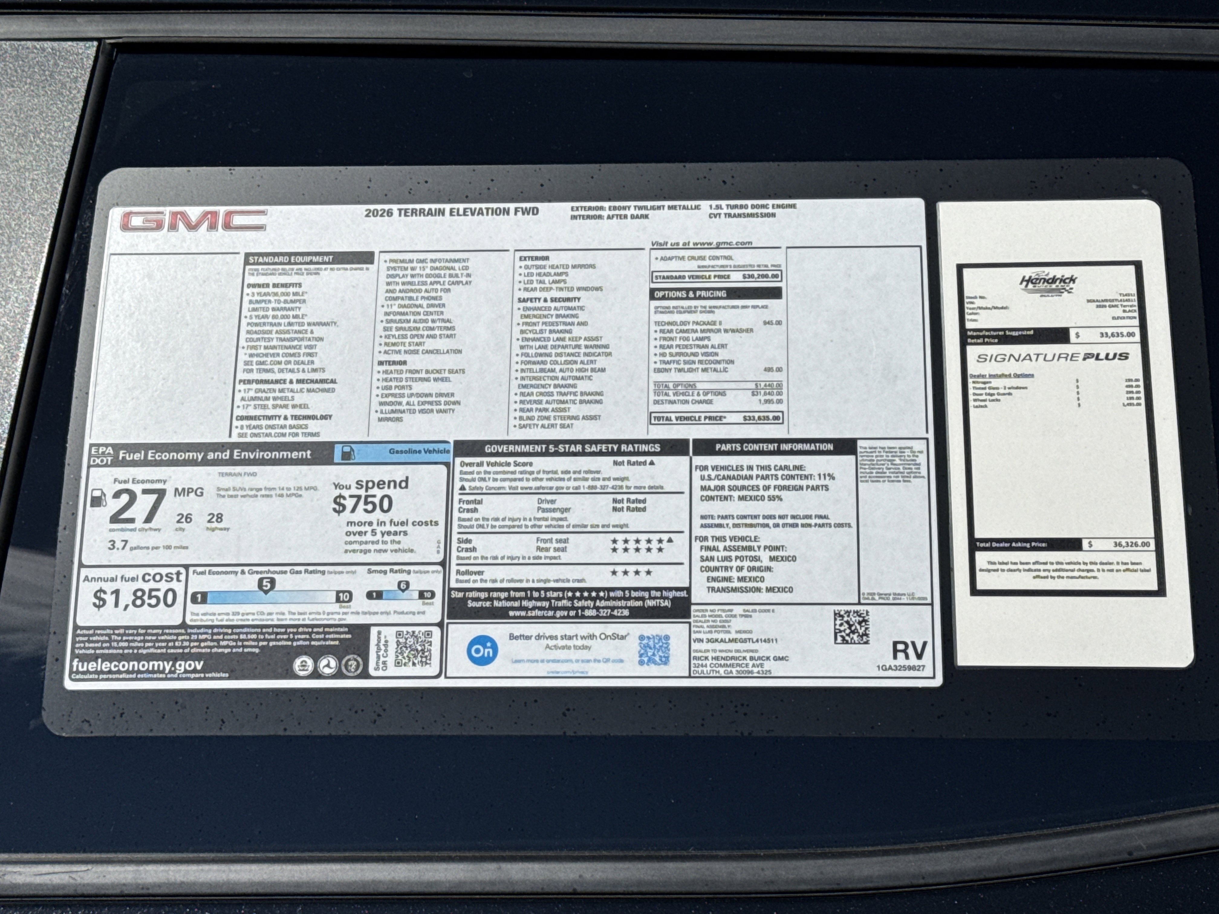 New 2026 GMC Terrain Elevation w/ Technology Package II FWD image 33