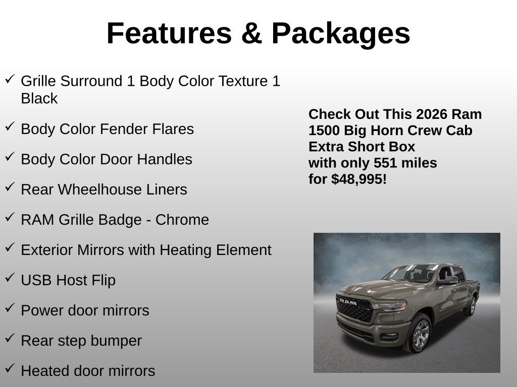 Used 2026 RAM 1500 Big Horn AWD/4WD image 26