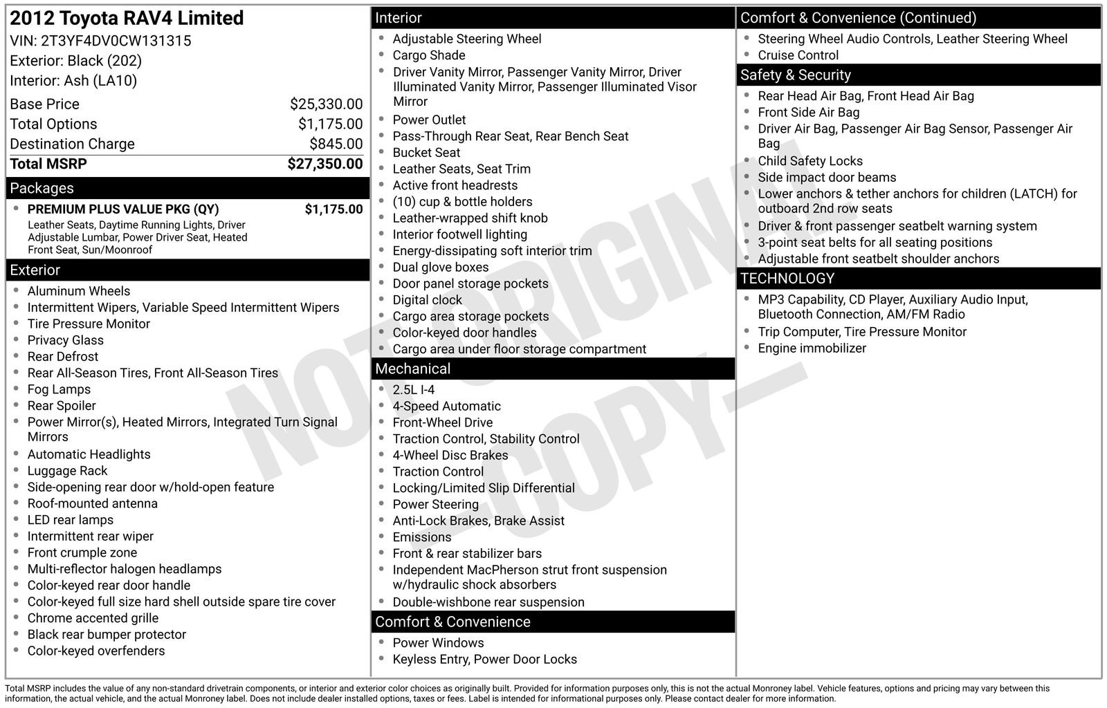 Used 2012 Toyota RAV4 Limited w/ Premium Plus Value Pkg FWD image 31