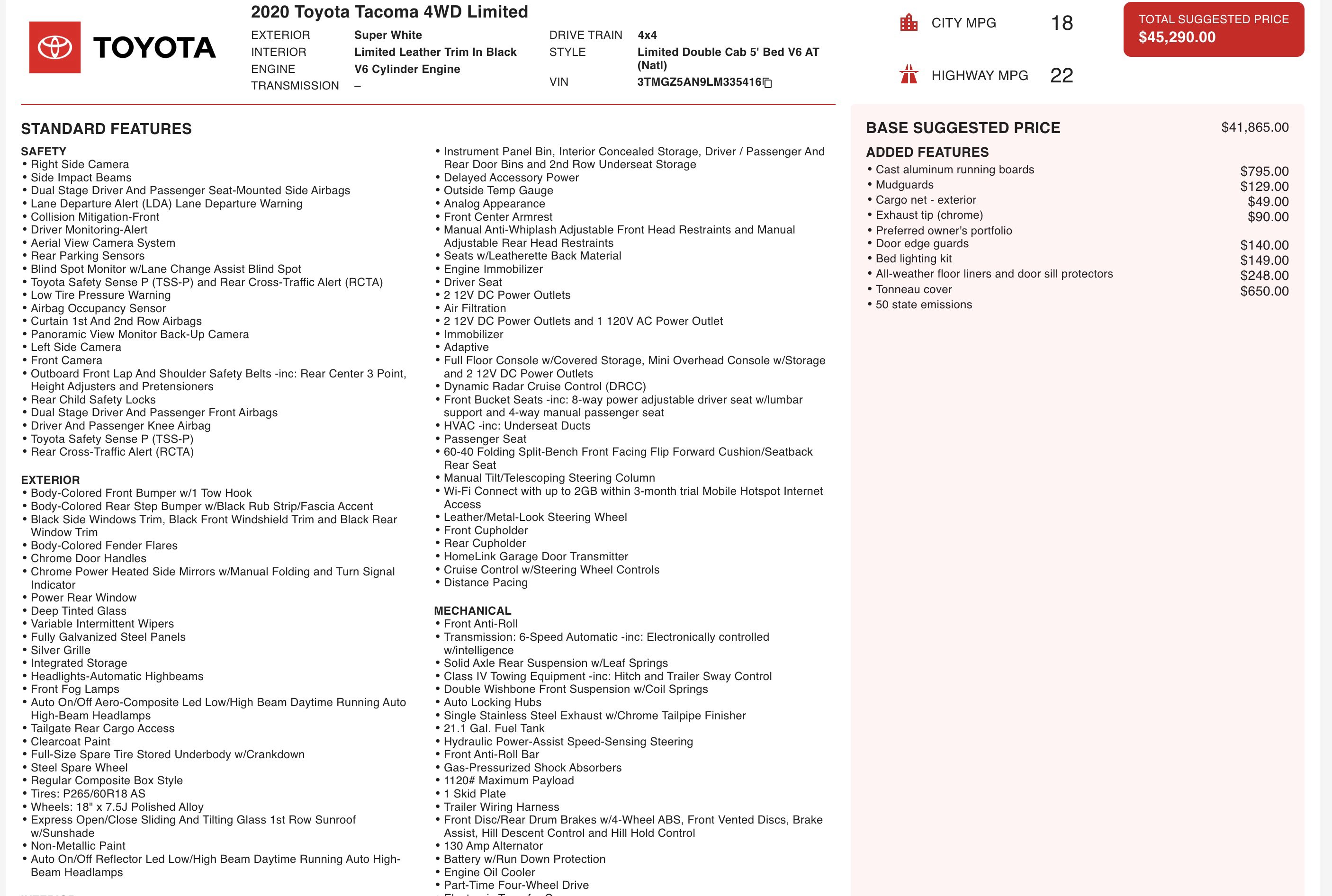 Used 2020 Toyota Tacoma Limited image 5