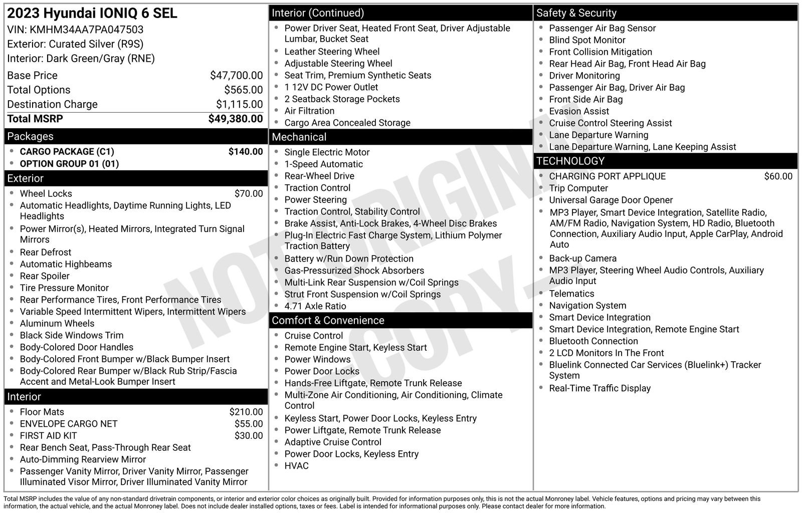 Certified 2023 Hyundai Ioniq 6 SEL w/ Cargo Package RWD image 31