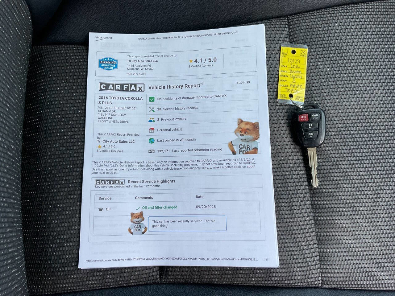 Used 2016 Toyota Corolla S image 41