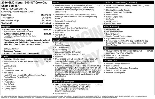 Used 2016 GMC Sierra 1500 SLT w/ SLT Premium Package image 12