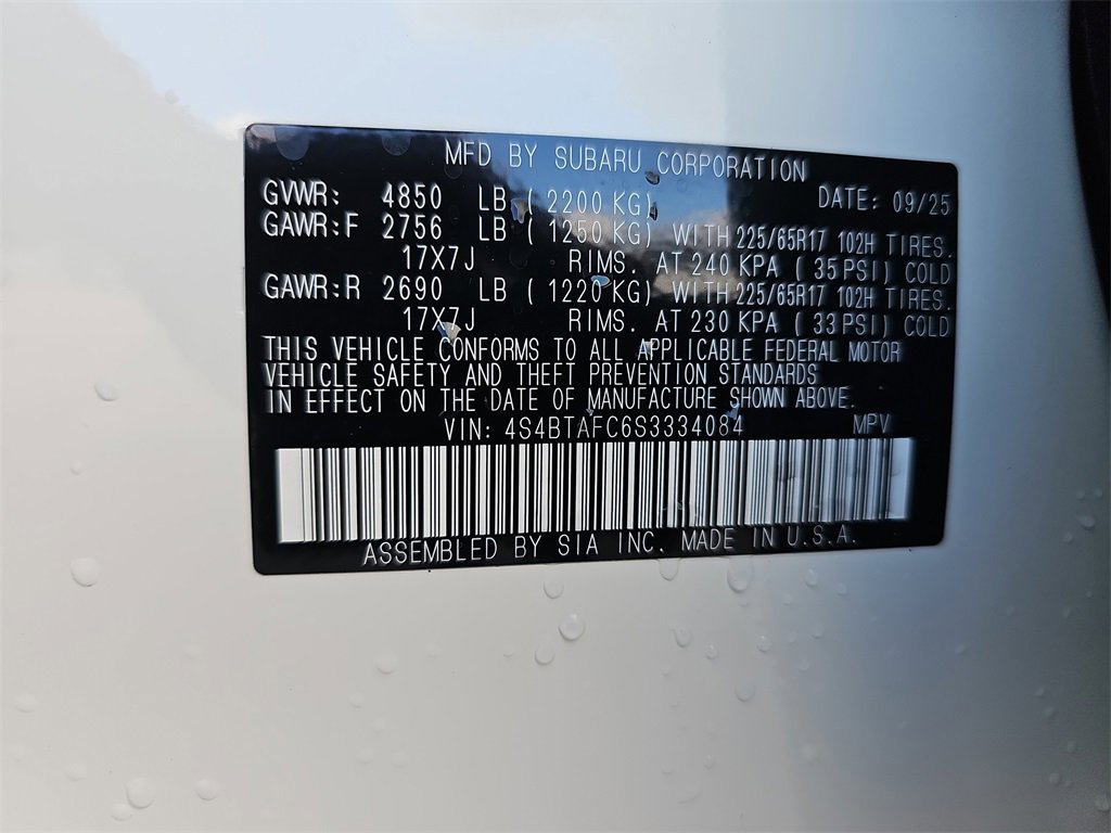 New 2025 Subaru Outback Premium image 35