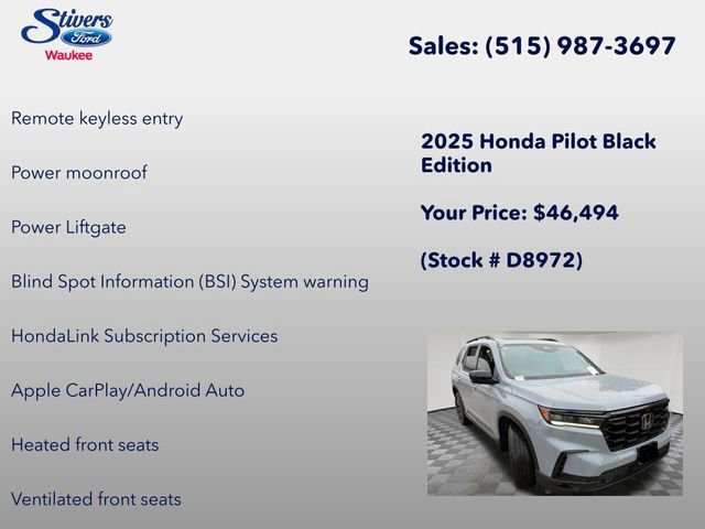 Used 2025 Honda Pilot Black Edition image 14