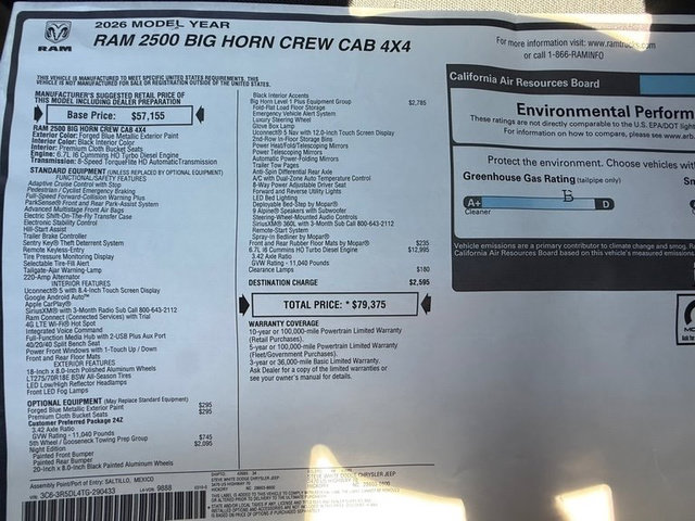 New 2026 RAM 2500 Big Horn AWD/4WD image 33