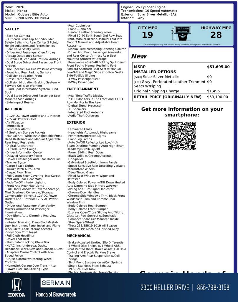 Used 2026 Honda Odyssey Elite image 33