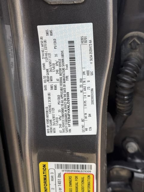 Used 2022 Ford Ranger Lariat w/ Equipment Group 501A High AWD/4WD image 27