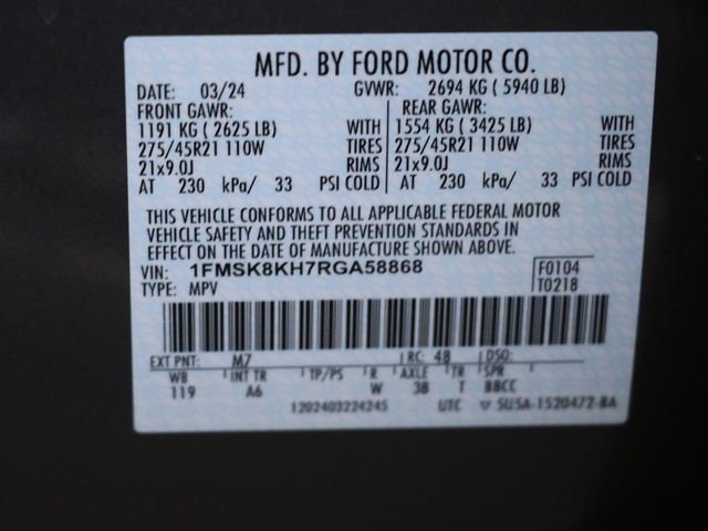 Used 2024 Ford Explorer ST-Line w/ Class IV Trailer Tow Package image 31