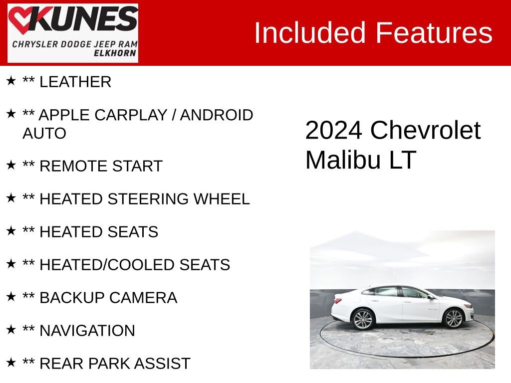 Used 2024 Chevrolet Malibu LT image 2
