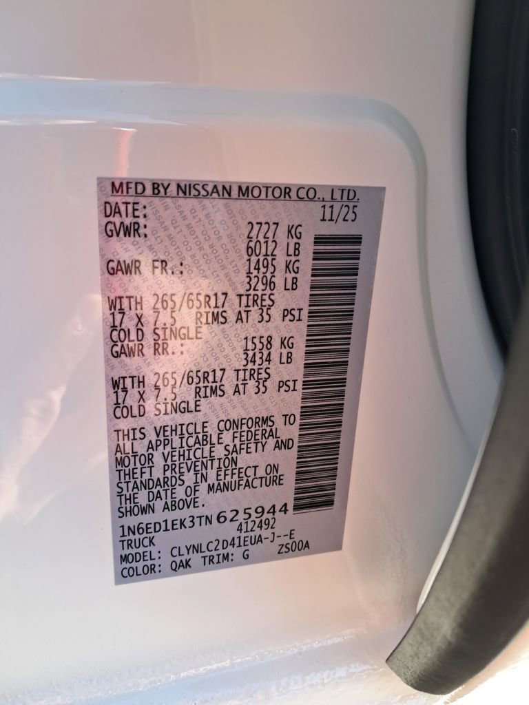 New 2026 Nissan Frontier SV w/ SV Convenience Package image 31