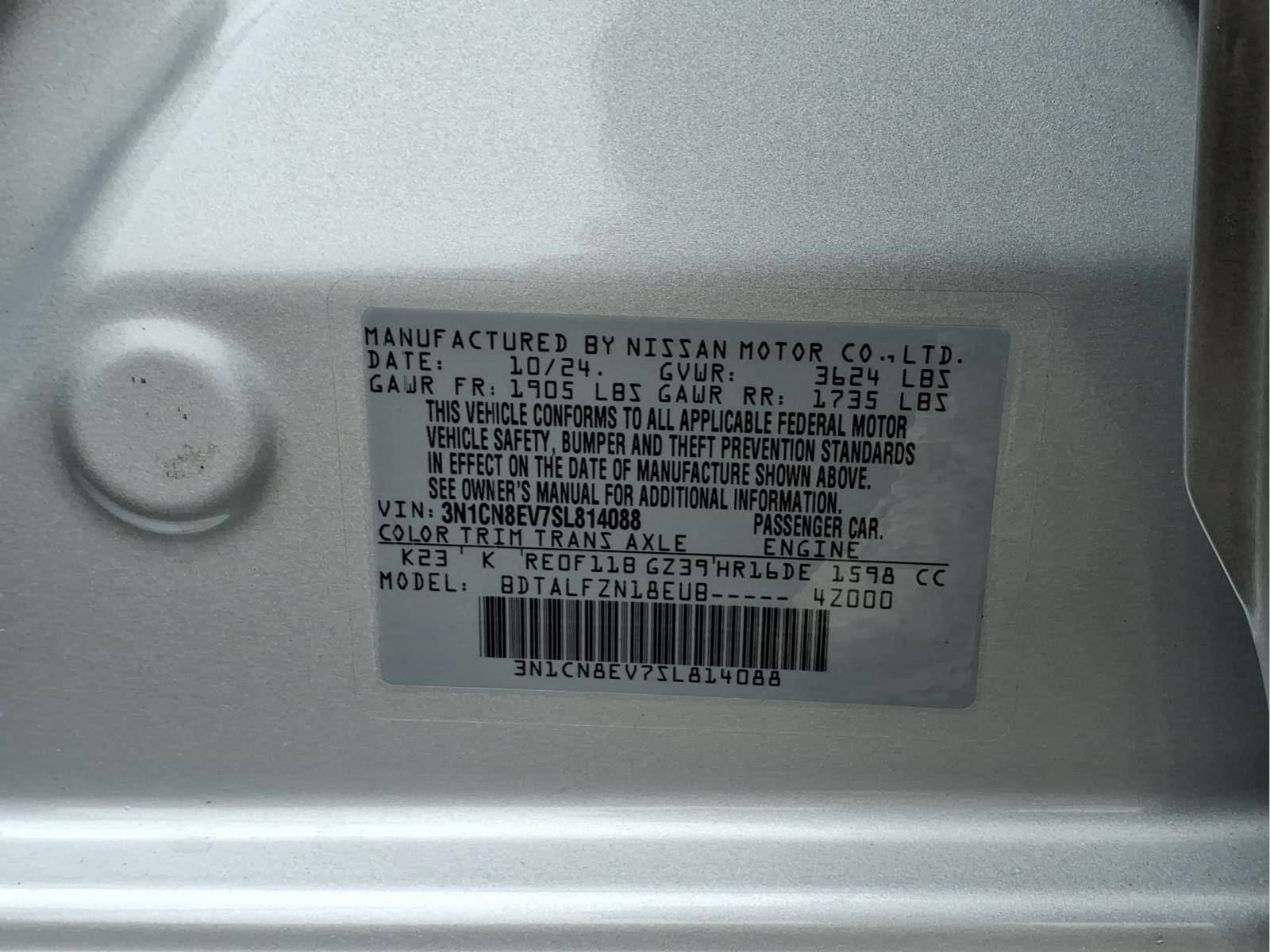 Certified 2025 Nissan Versa SV FWD image 28