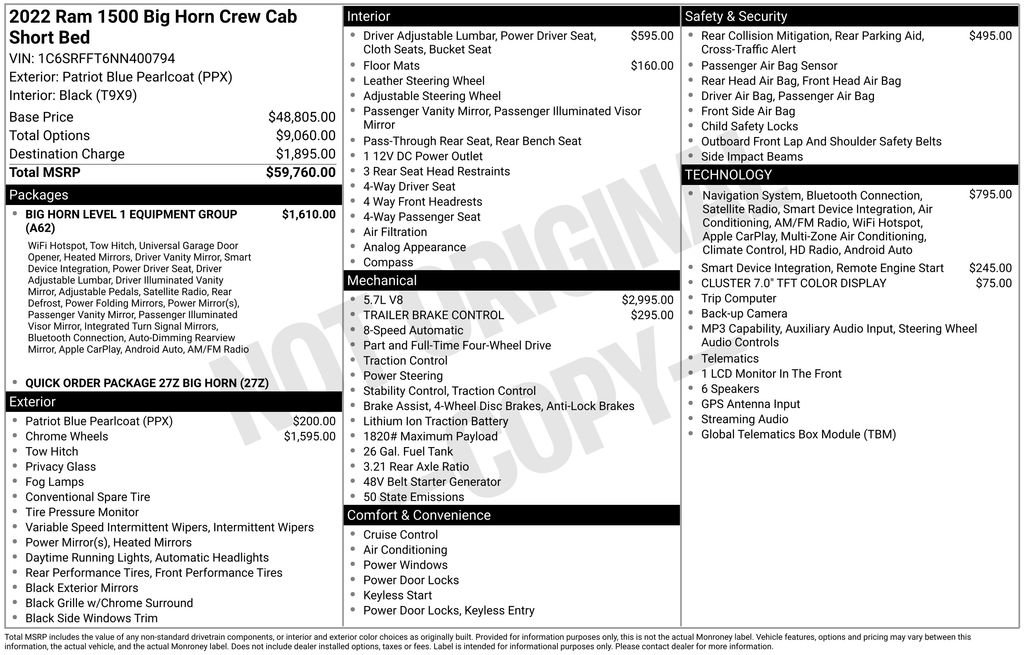 Used 2022 RAM 1500 Big Horn AWD/4WD image 21