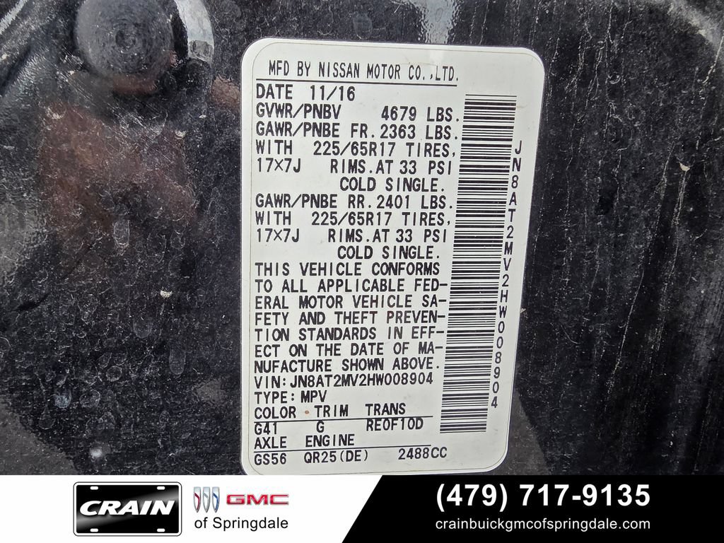 Used 2017 Nissan Rogue SV AWD/4WD image 30