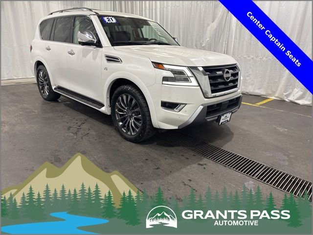 Used 2021 Nissan Armada Platinum w/ Captain's Chairs Package image 1