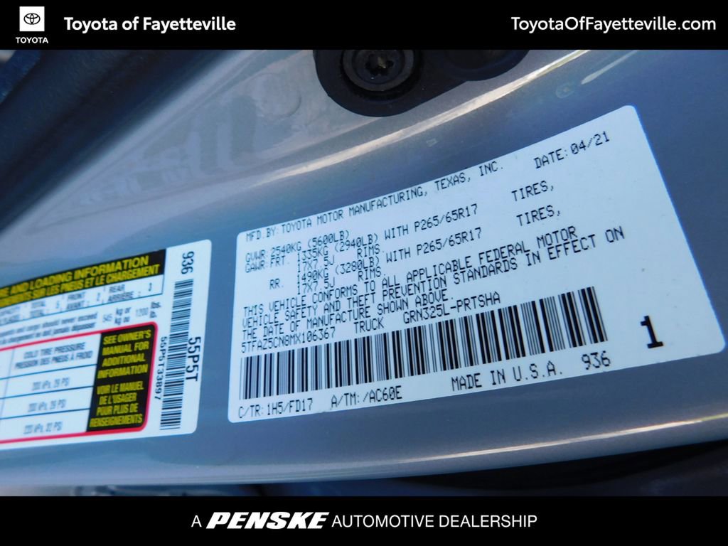 Used 2021 Toyota Tacoma TRD Sport w/ Technology Package RWD image 8