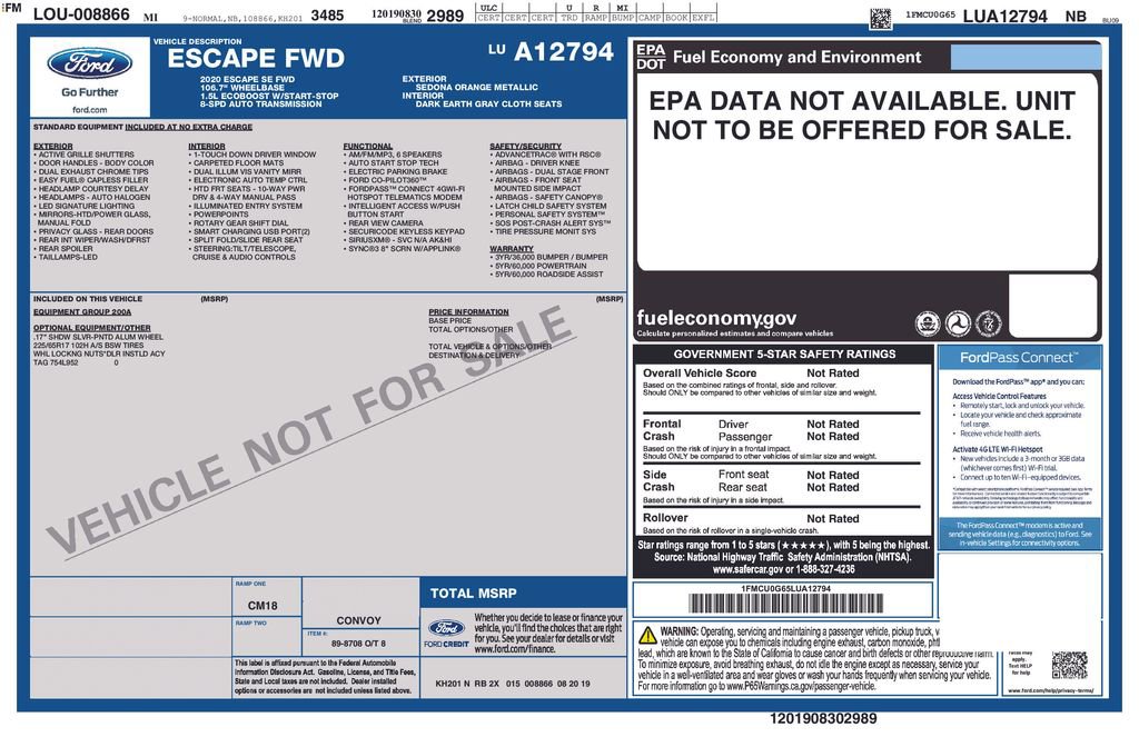 Certified 2020 Ford Escape SE FWD image 39
