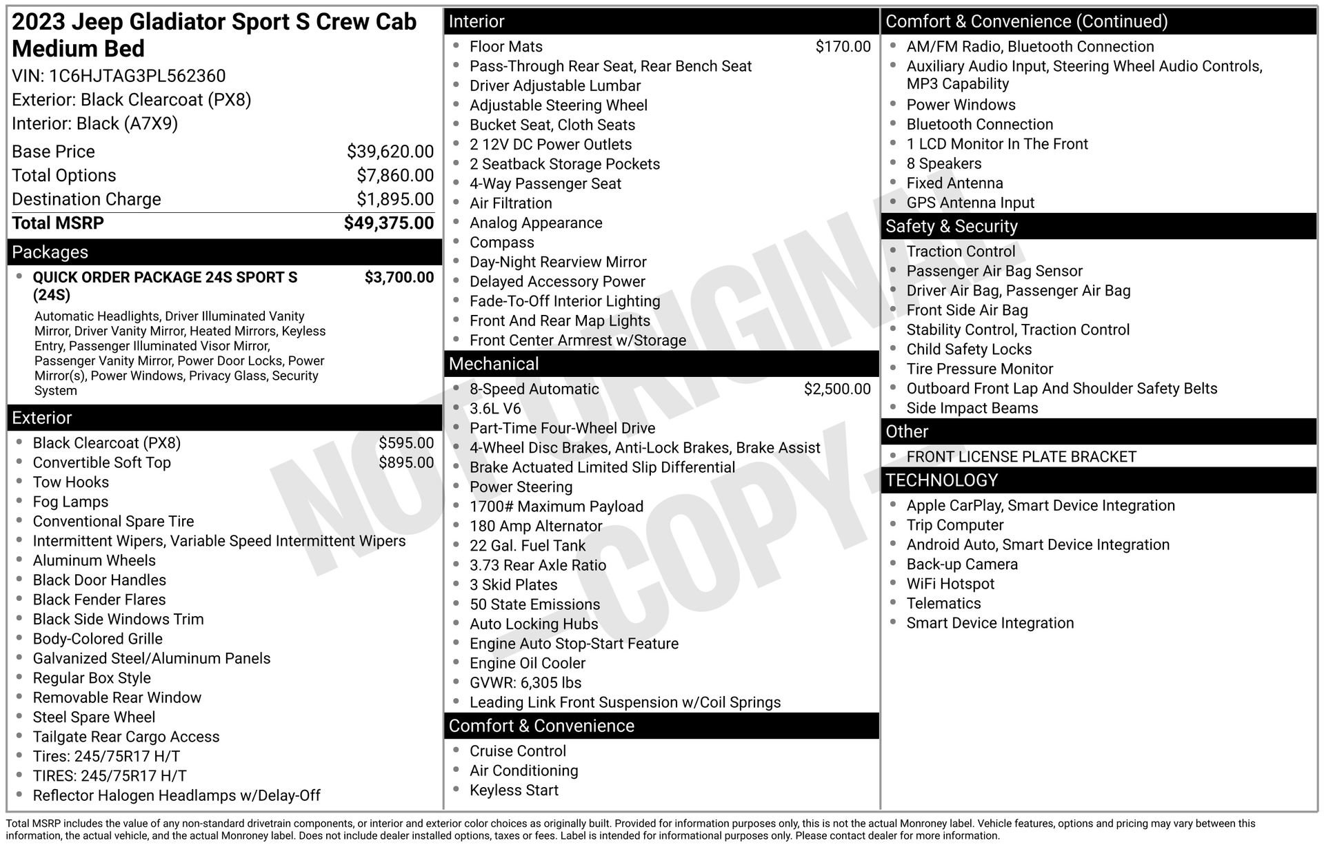 Used 2023 Jeep Gladiator Sport image 44