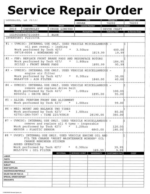Used 2016 Chevrolet Cruze LTZ w/ Sun, Sound and Sport Package image 14