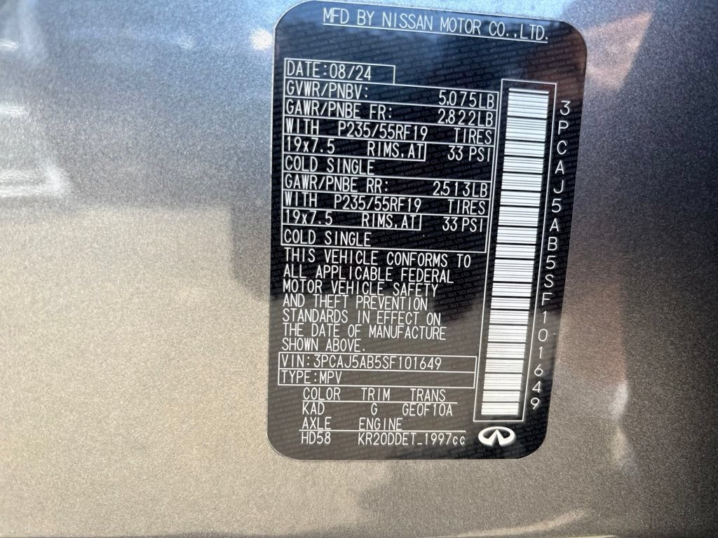 Used 2025 INFINITI QX50 Pure AWD/4WD image 12