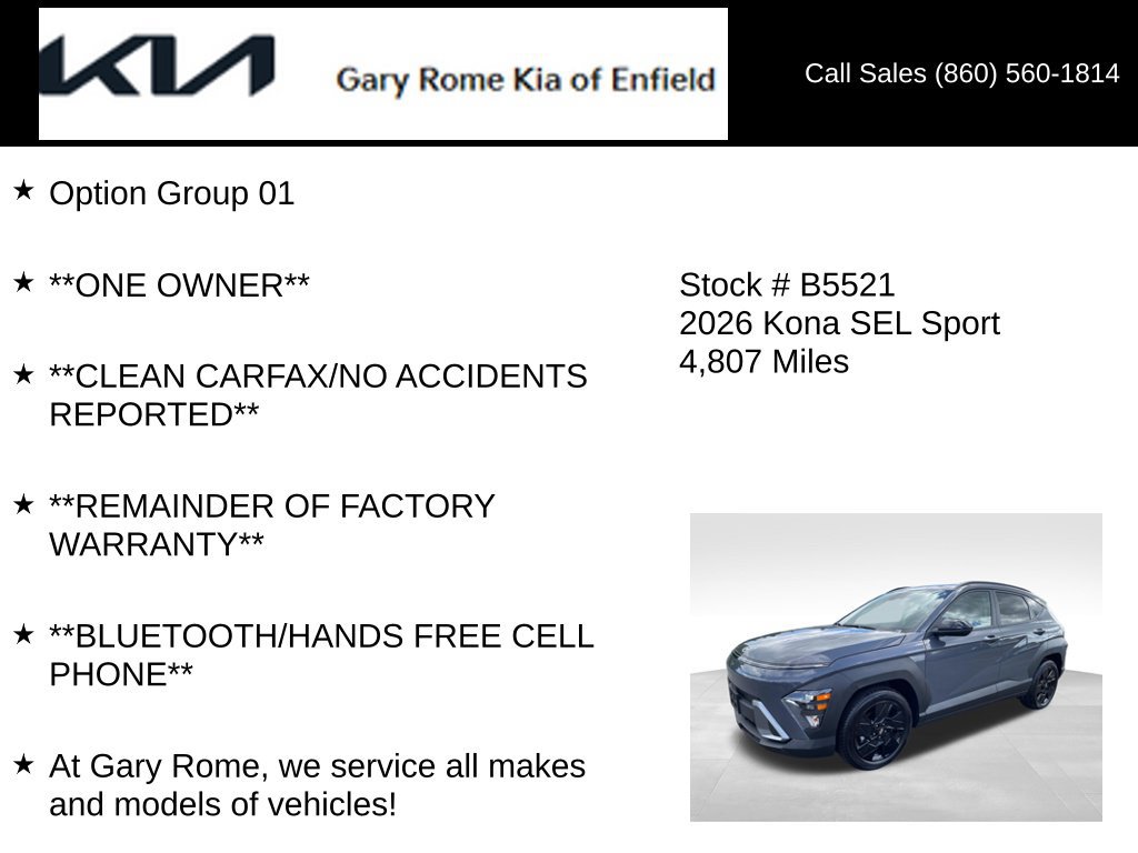 Used 2026 Hyundai Kona SEL Sport FWD image 7