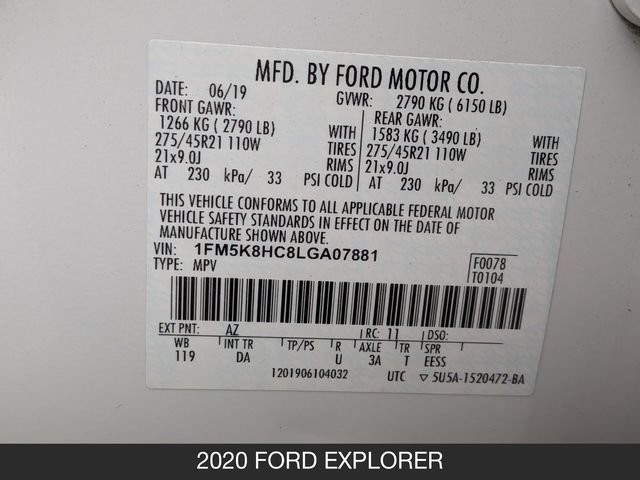 Used 2020 Ford Explorer Platinum w/ Premium Technology Package AWD/4WD image 31