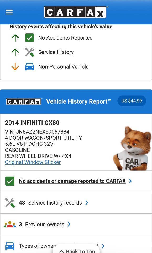 Used 2014 INFINITI QX80 4WD w/ Theater Package image 75