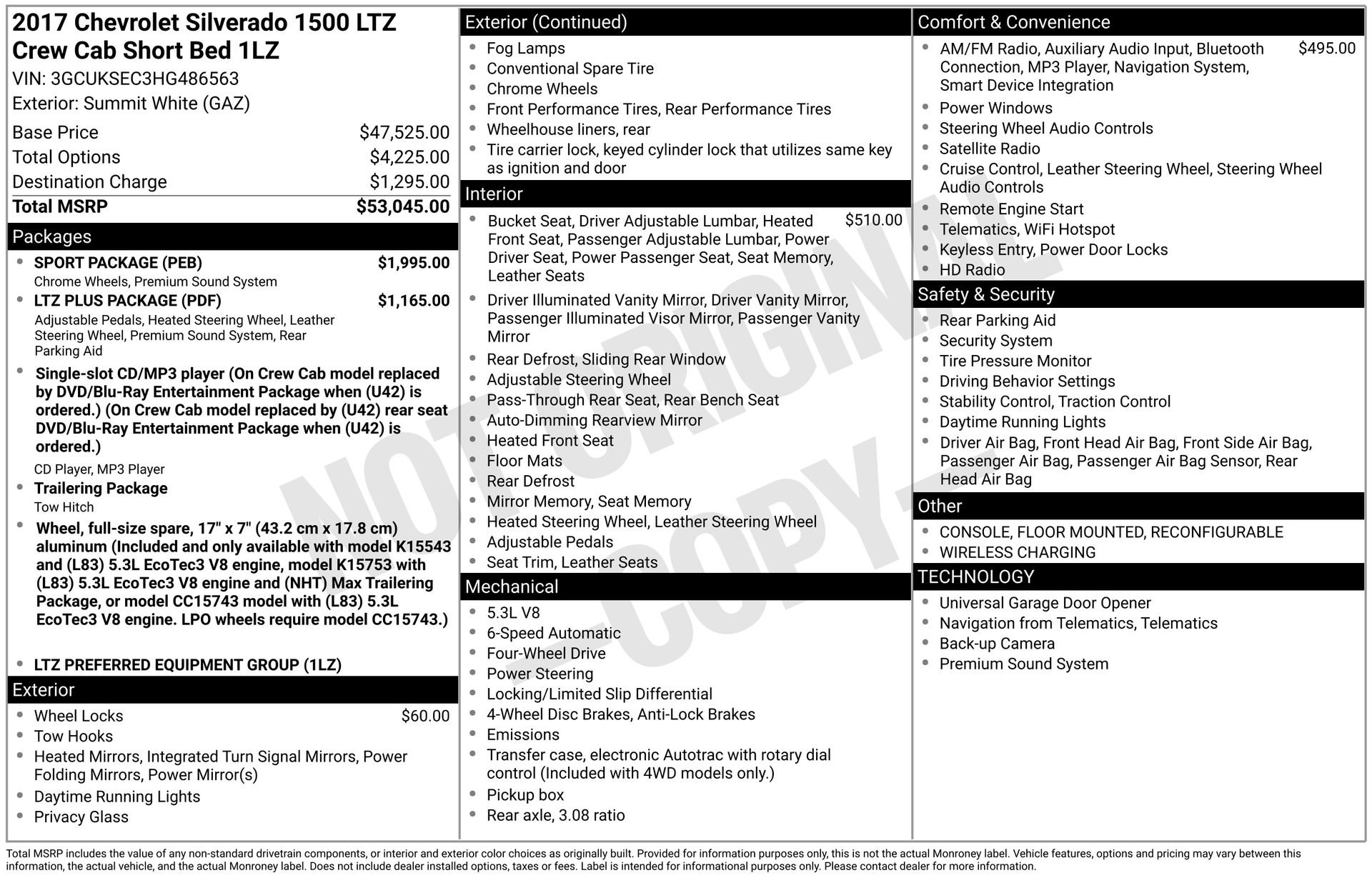 Used 2017 Chevrolet Silverado 1500 LTZ w/ Sport Package image 3