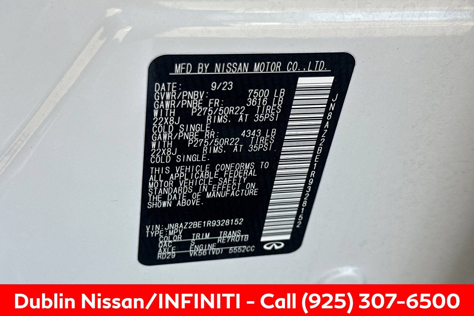 Certified 2024 INFINITI QX80 Sensory AWD/4WD image 58