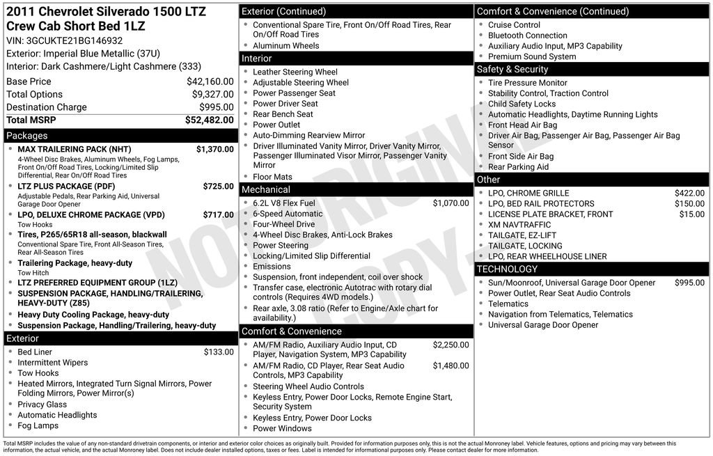 Used 2011 Chevrolet Silverado 1500 LTZ w/ Max Trailering Pack AWD/4WD image 48