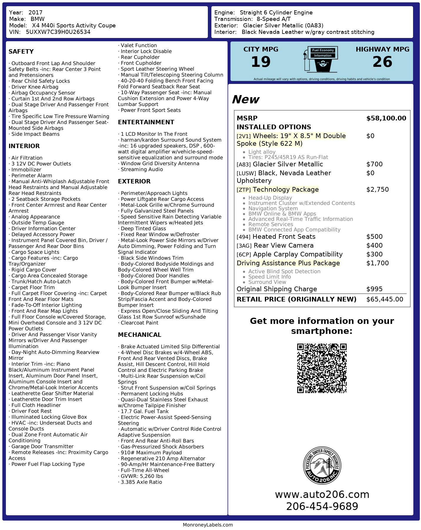 Used 2017 BMW X4 M40i image 10