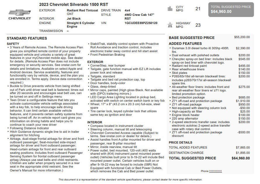 Certified 2023 Chevrolet Silverado 1500 RST AWD/4WD image 33