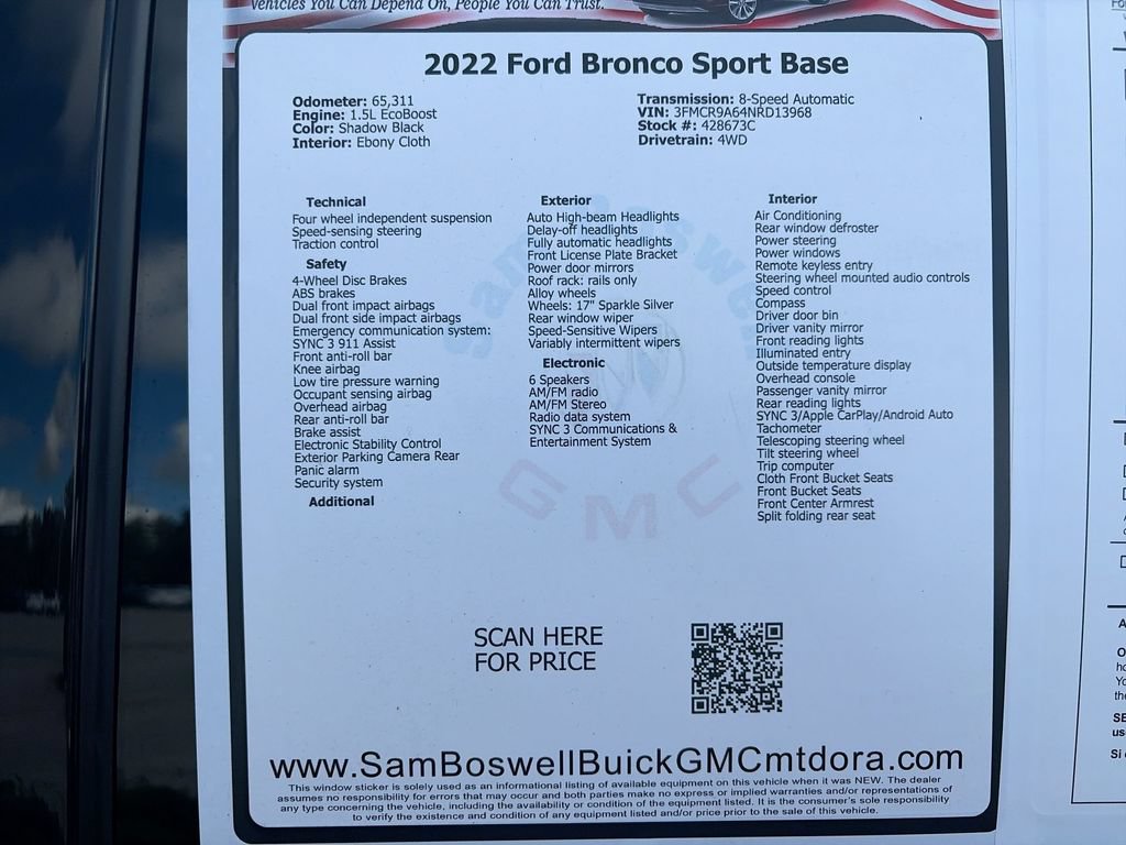 Used 2022 Ford Bronco Sport AWD/4WD image 33